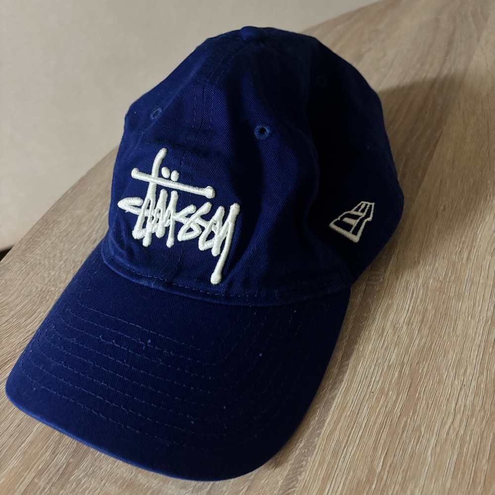 Stussy Royal Blue Cap with White Logo